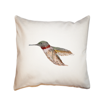 hummingbird square pillow