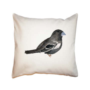 black bird square pillow