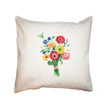 summer bouquet square pillow