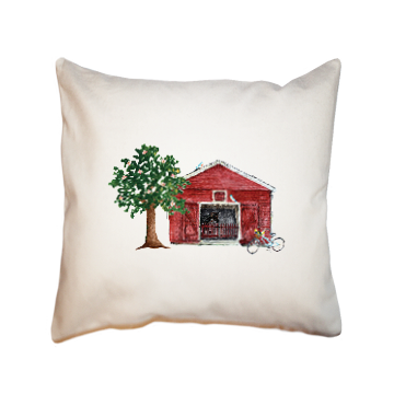 barn spring square pillow