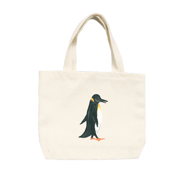 penguin walking small tote