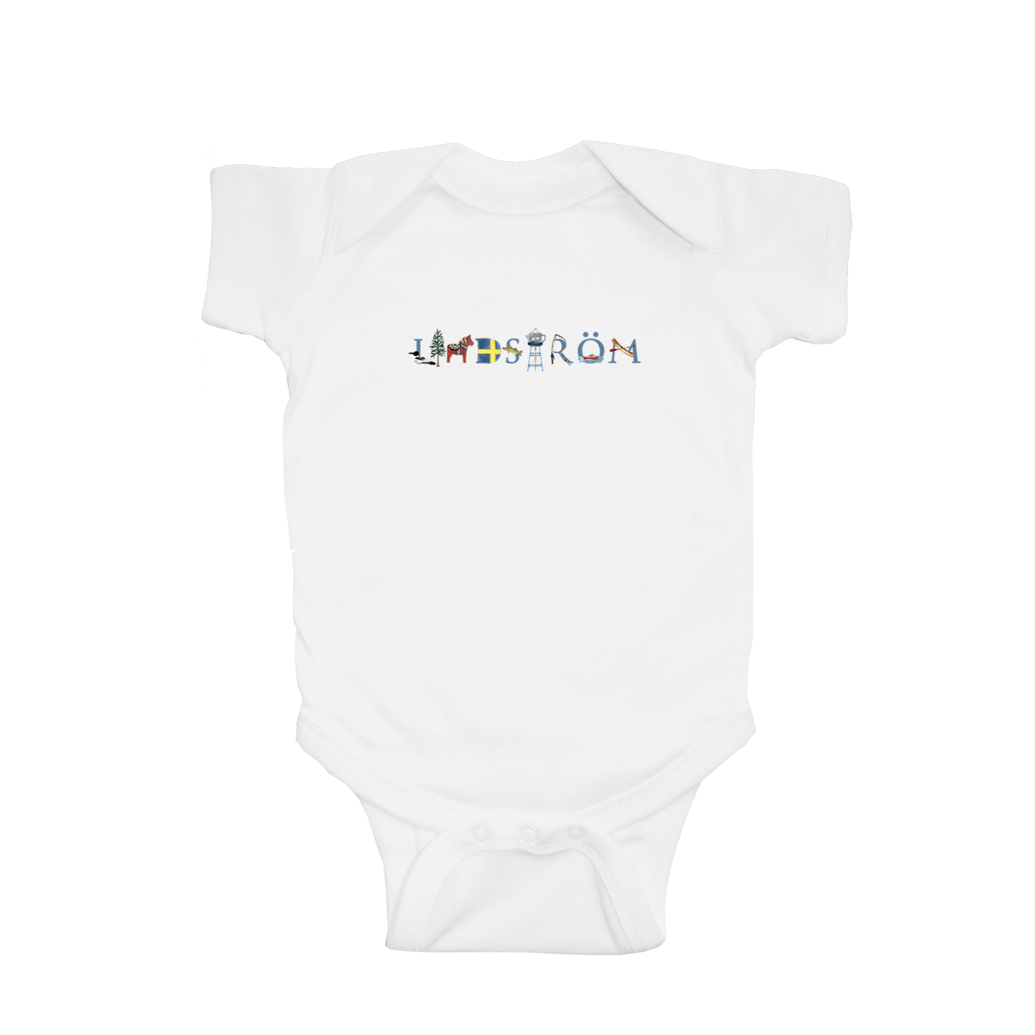 Lindstrom baby snap up short sleeve