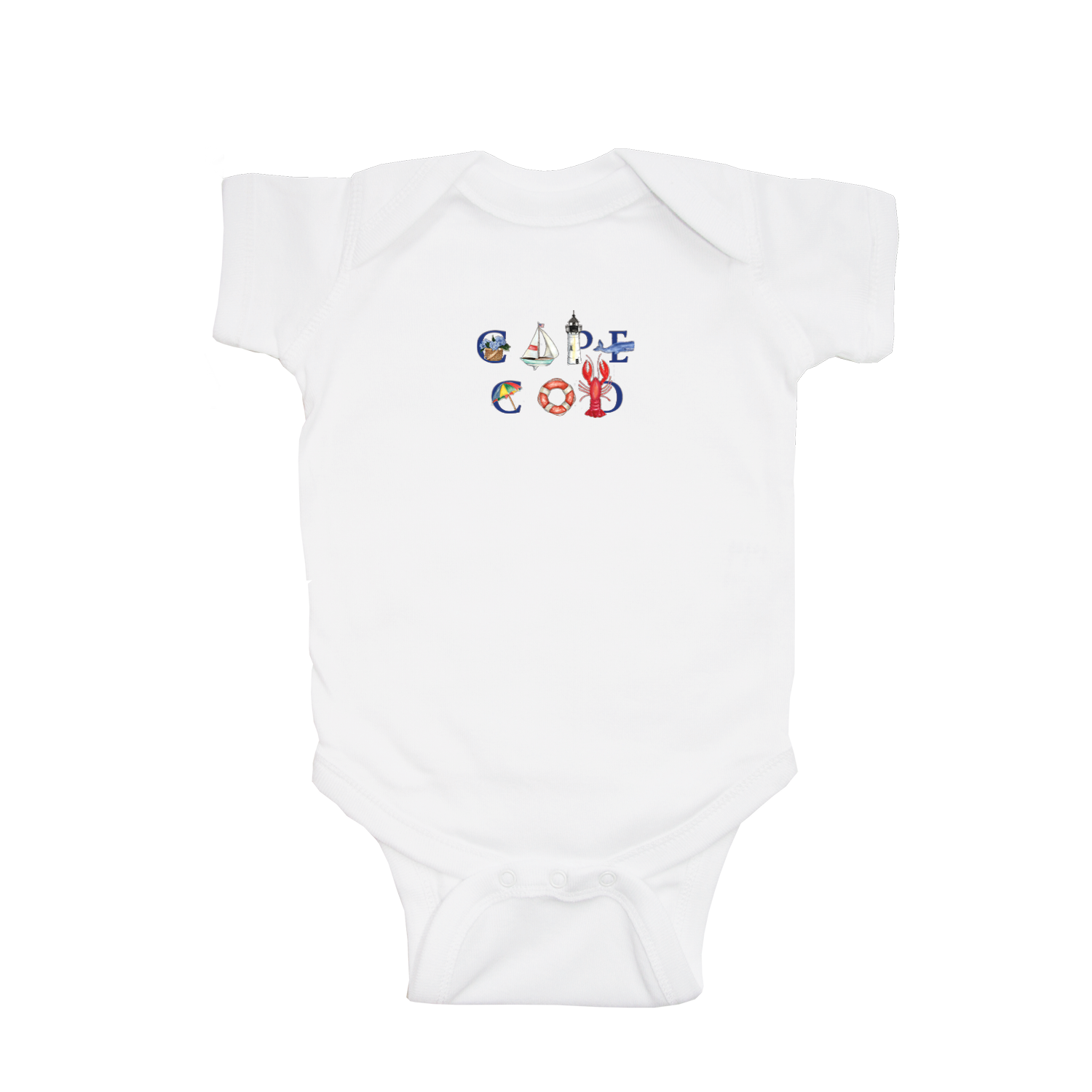 Cape Cod baby snap up short sleeve