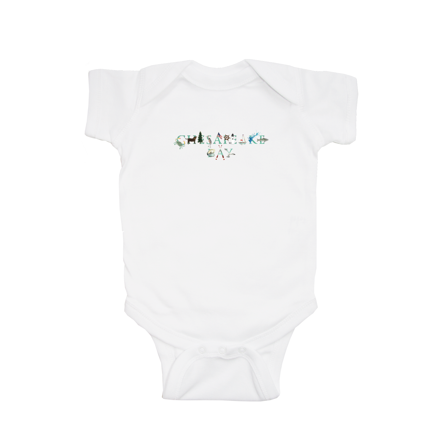Chesapeake Bay baby snap up short sleeve