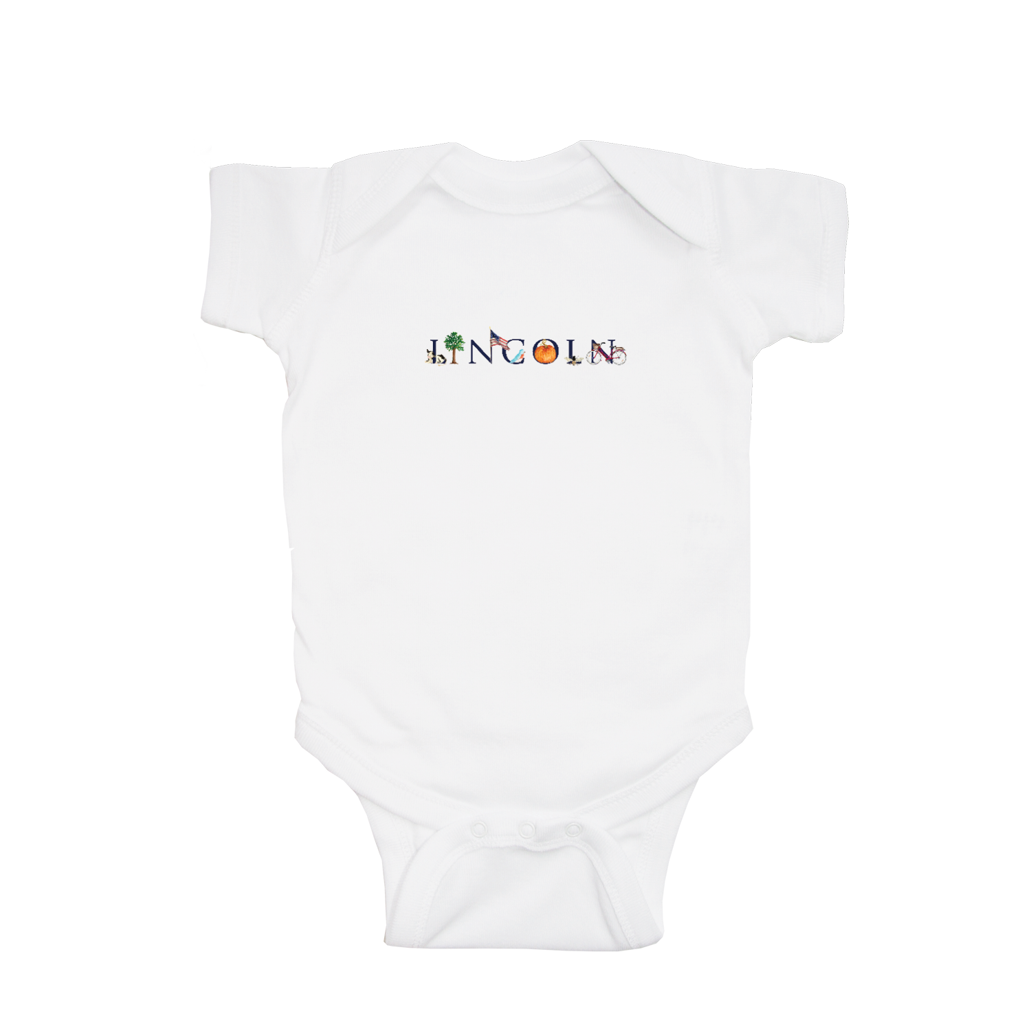 Lincoln baby snap up short sleeve