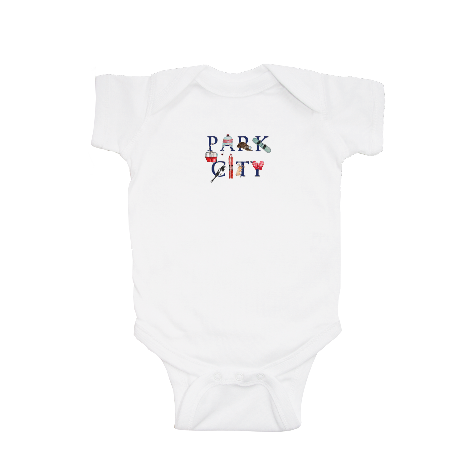 Park City baby snap up short sleeve