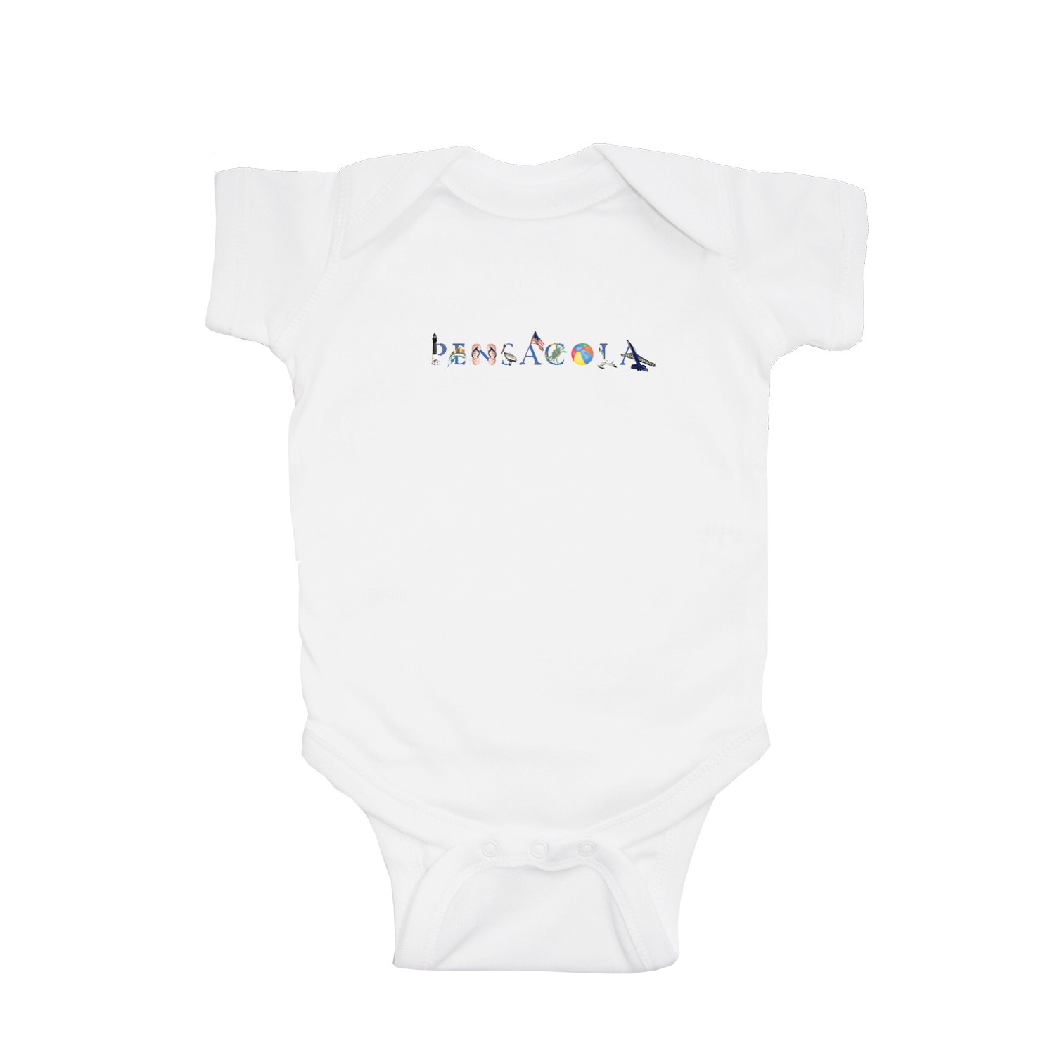 Pensacola baby snap up short sleeve