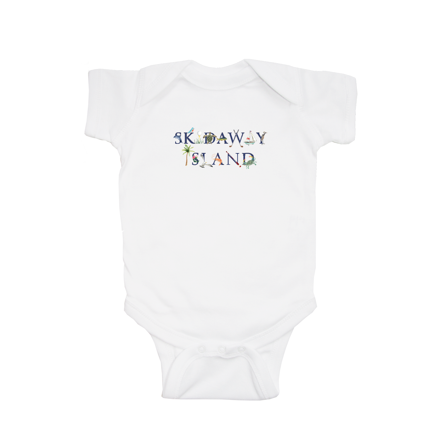 Skidaway Island baby snap up short sleeve