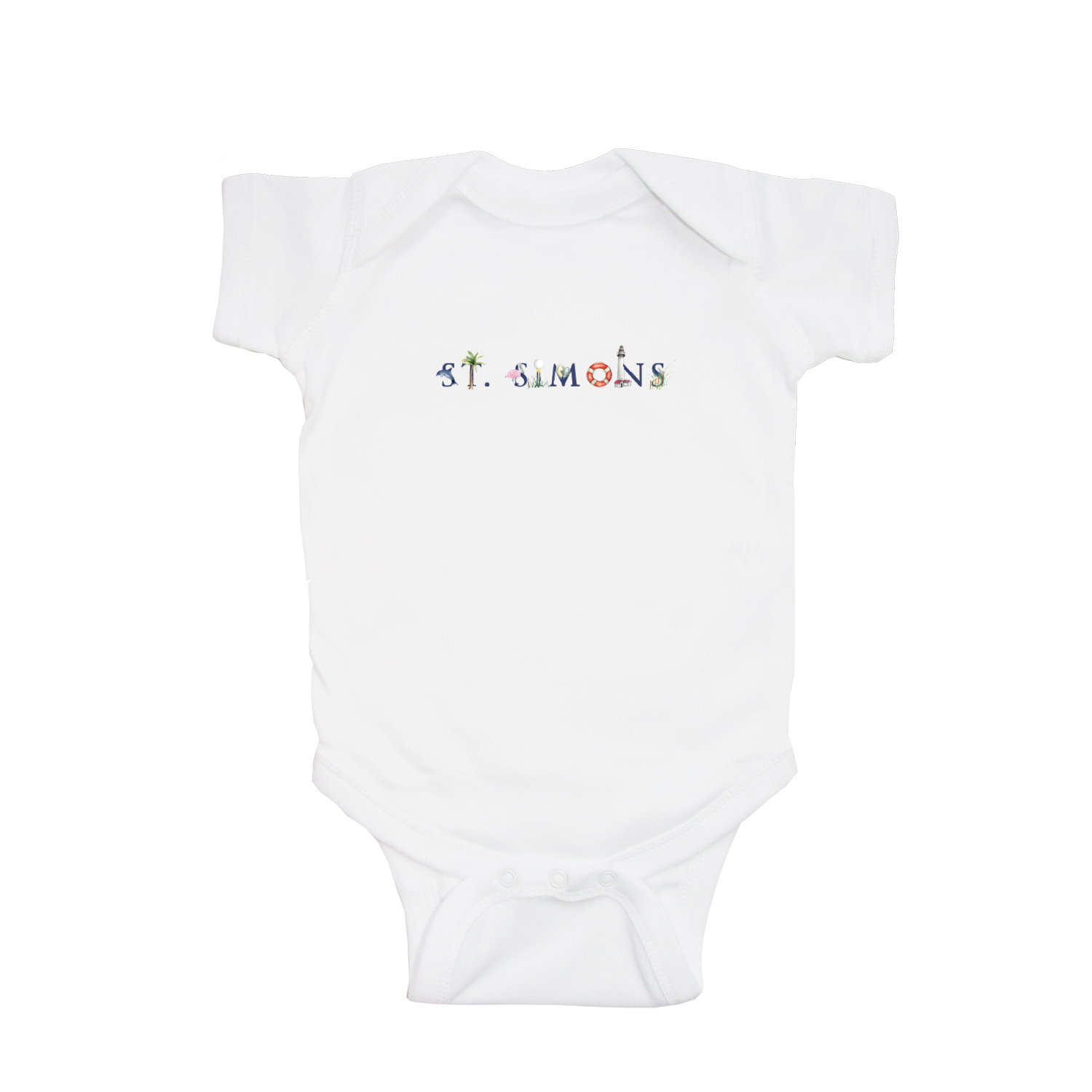 St. Simons baby snap up short sleeve
