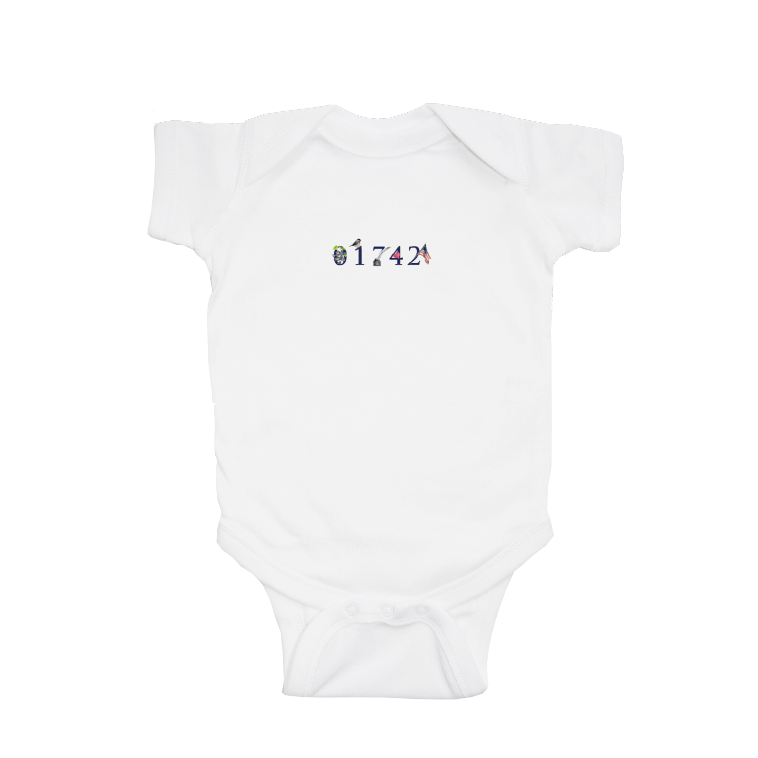 Concord Zip Code baby snap up short sleeve