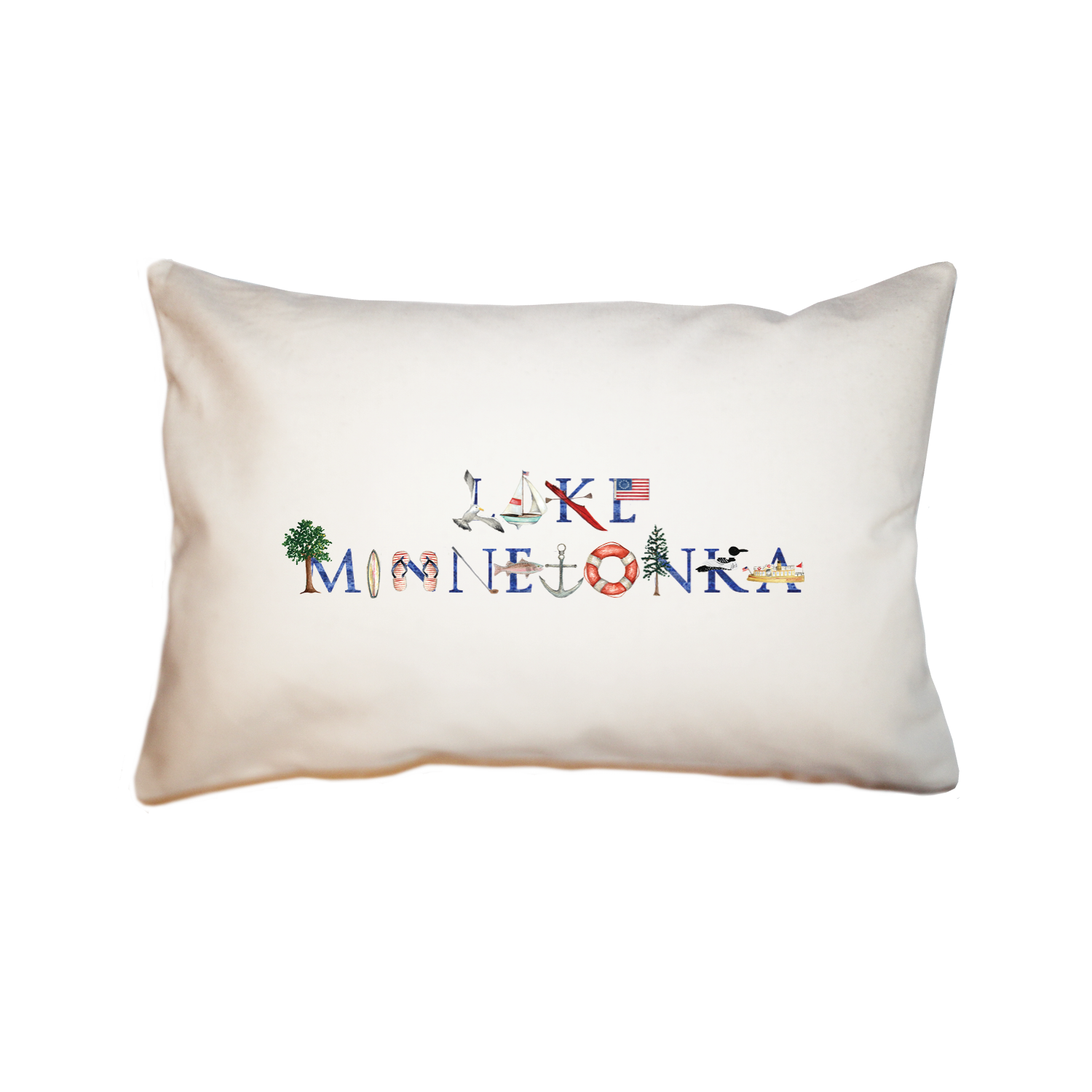 Lake Minnetonka large rectangle pillow