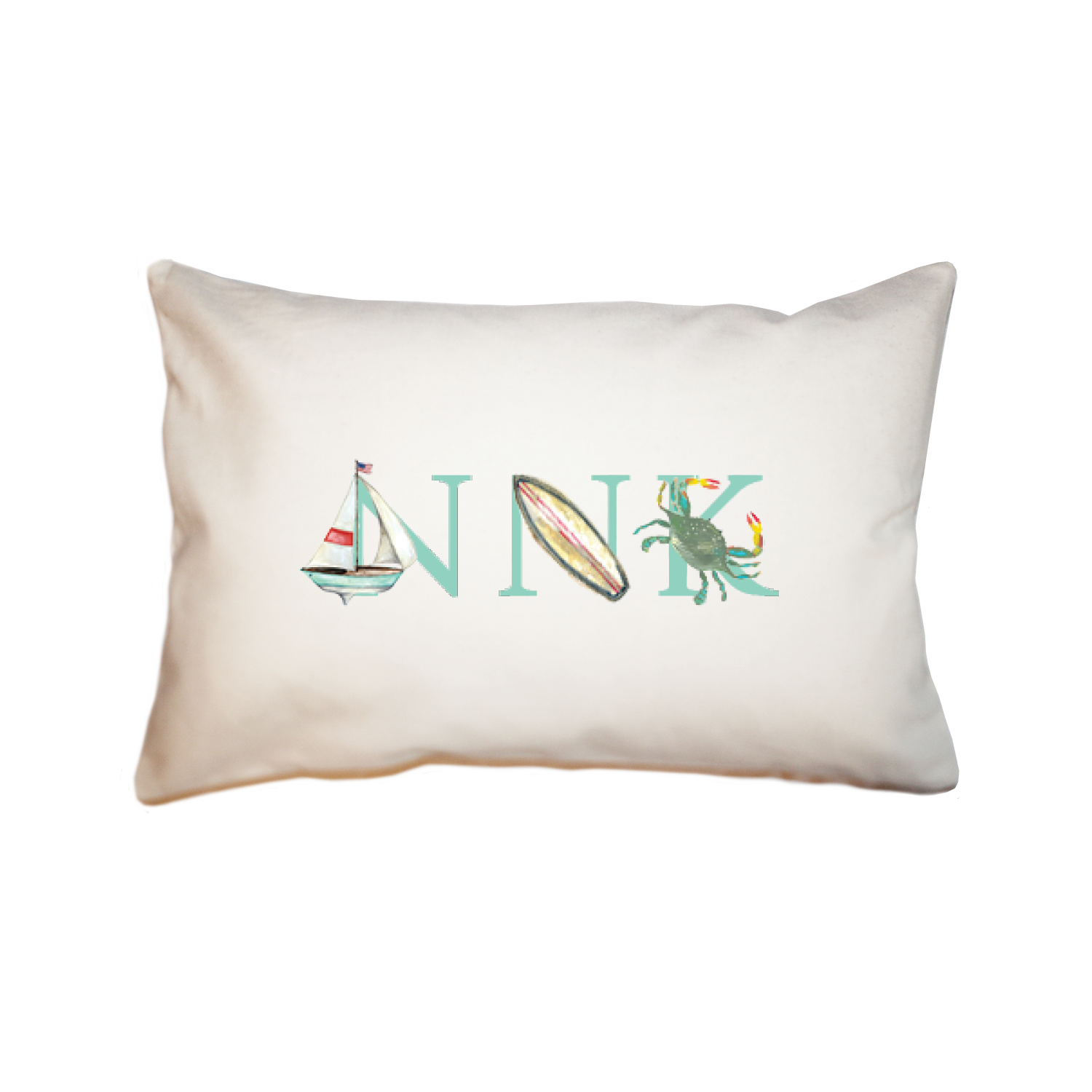 NNK aqua large rectangle pillow