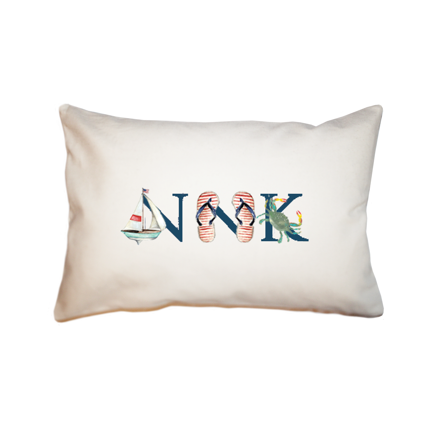 NNK navy large rectangle pillow