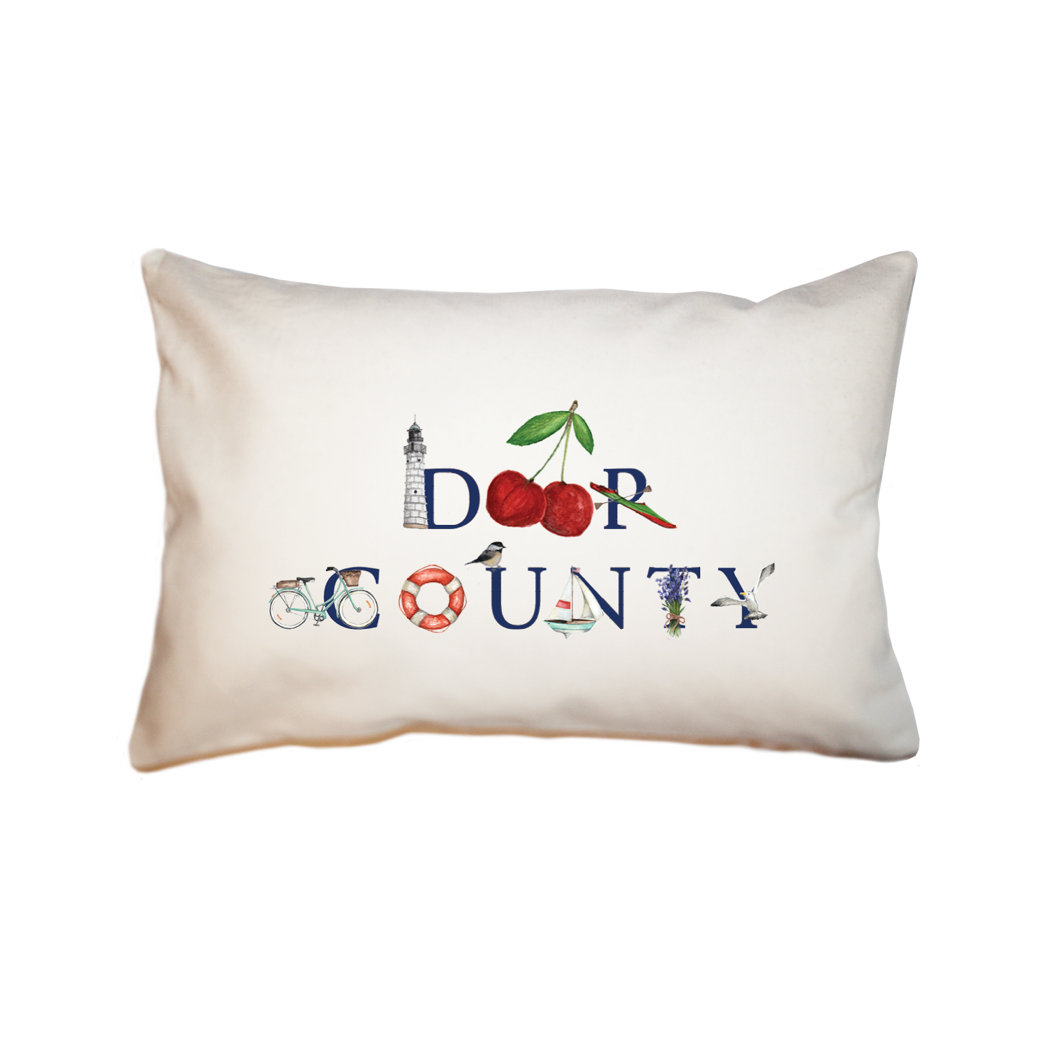 Door County large rectangle pillow