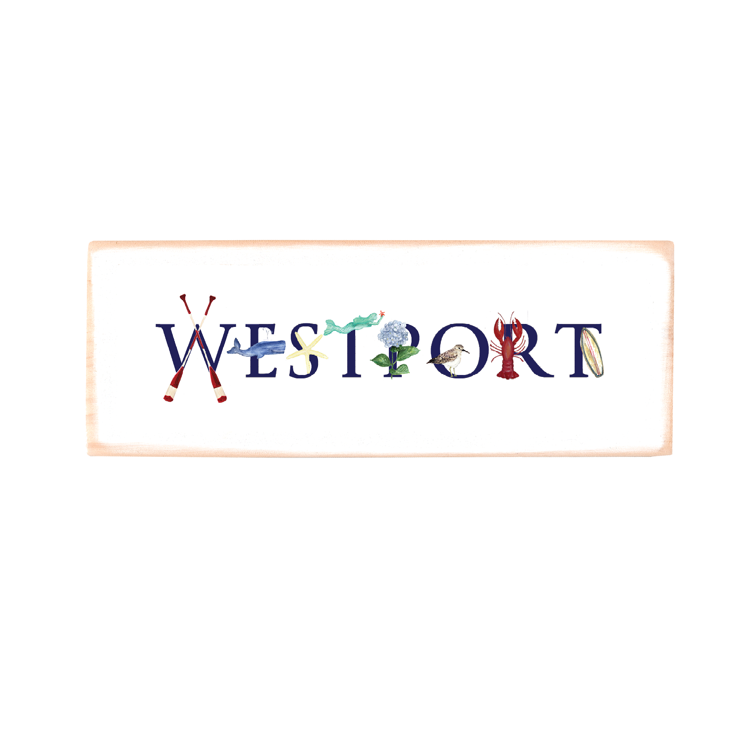Westport rectangle wood block