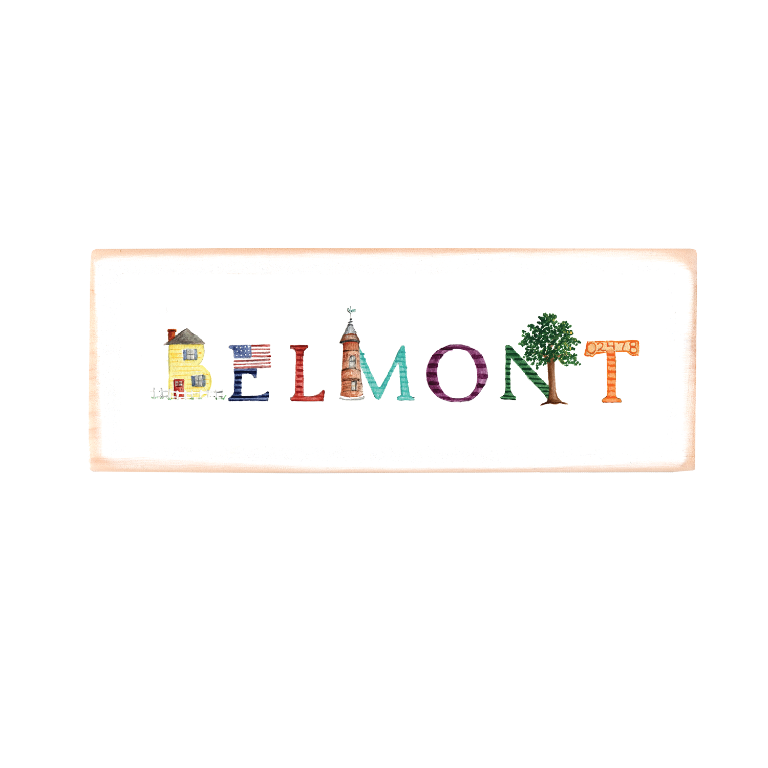 Belmont rectangle wood block