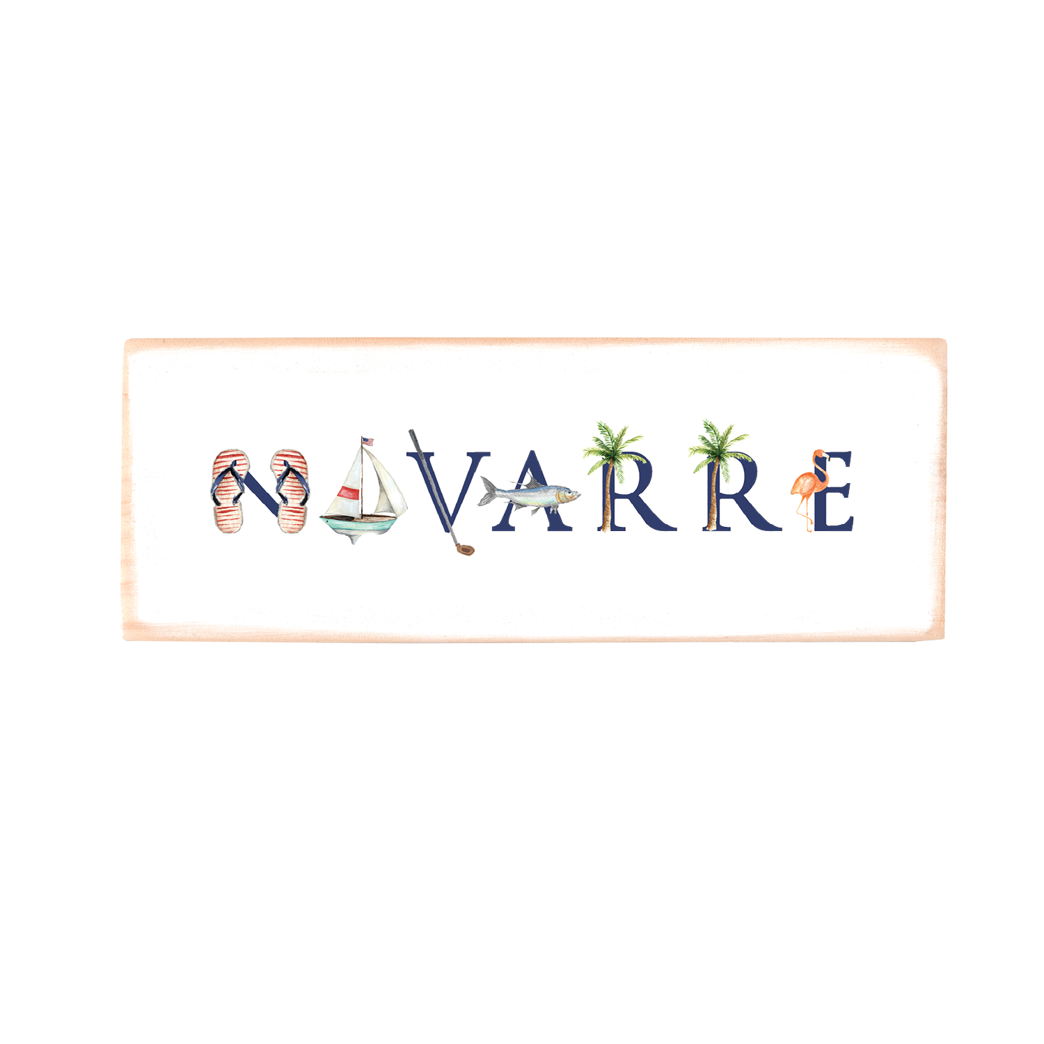 Navarre rectangle wood block