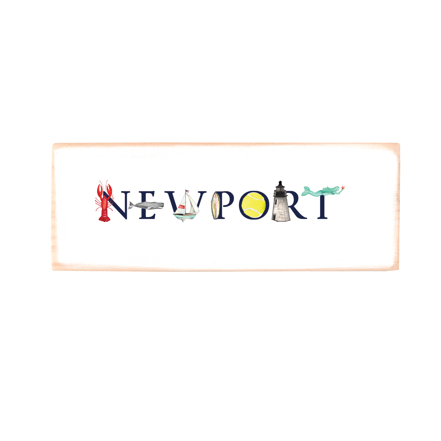 Newport rectangle wood block