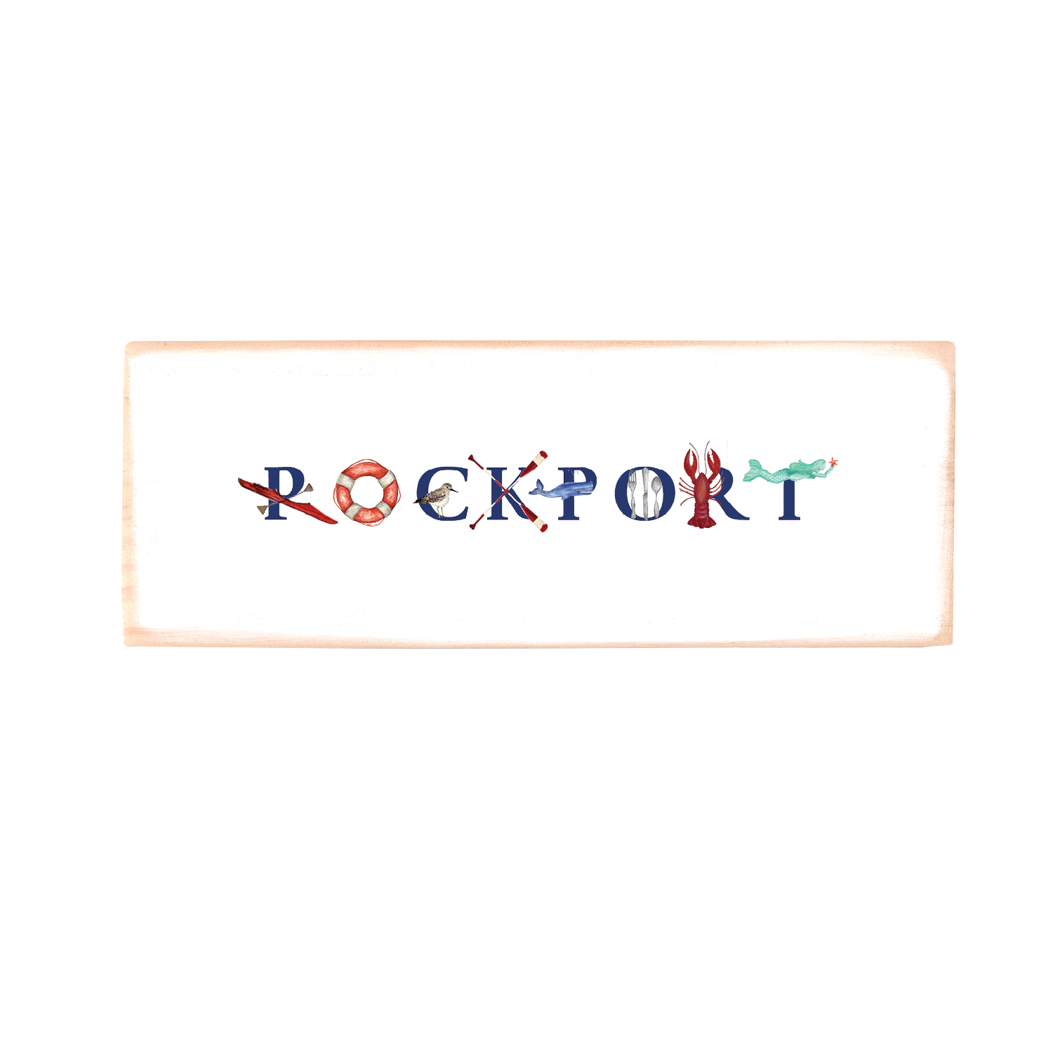 Rockport rectangle wood block