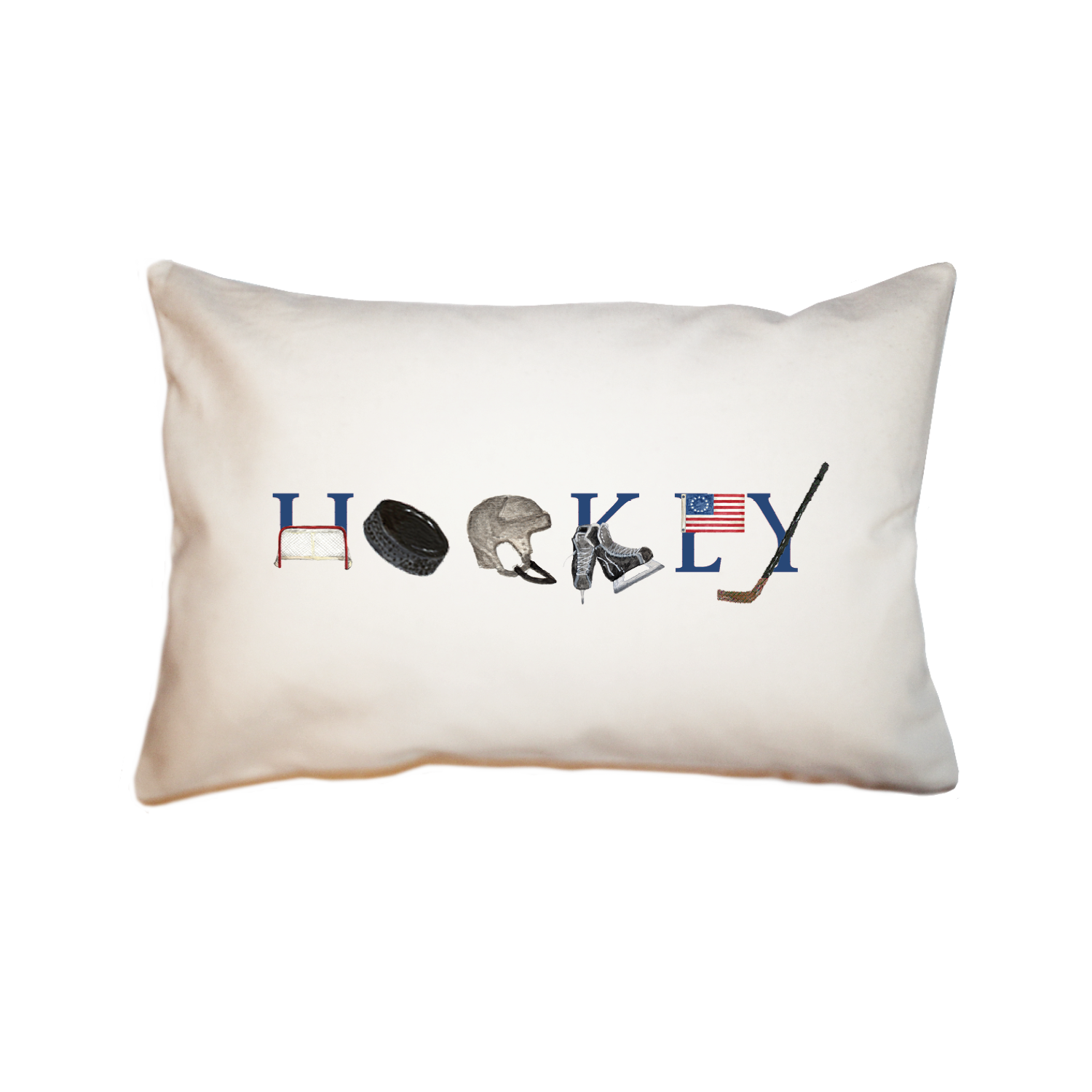 hockey large rectangle pillow
