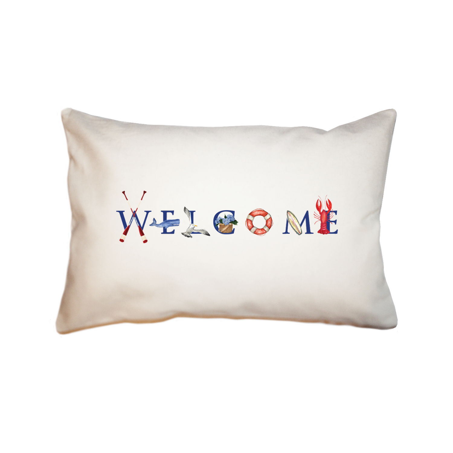welcome large rectangle pillow