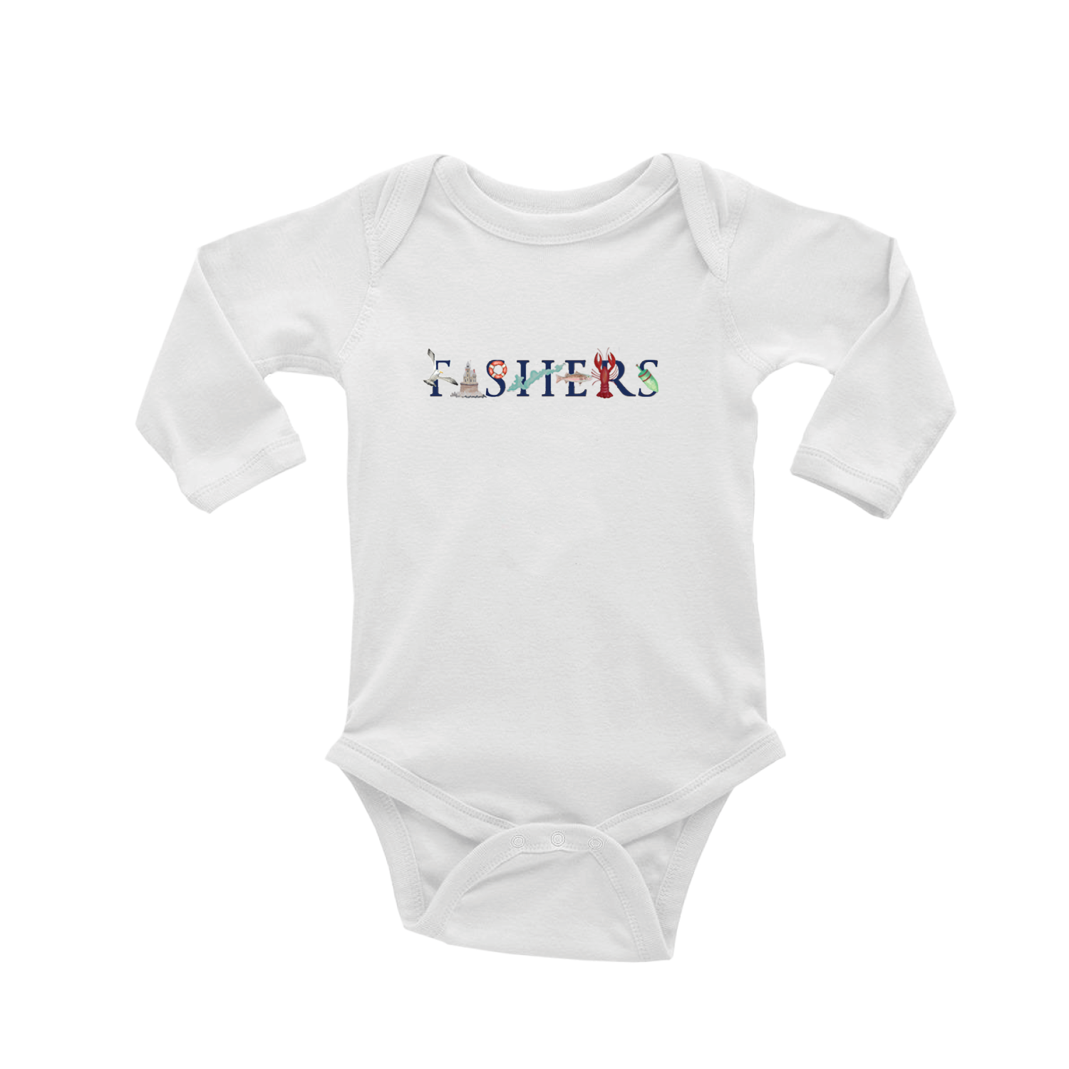 Fishers baby snap up long sleeve