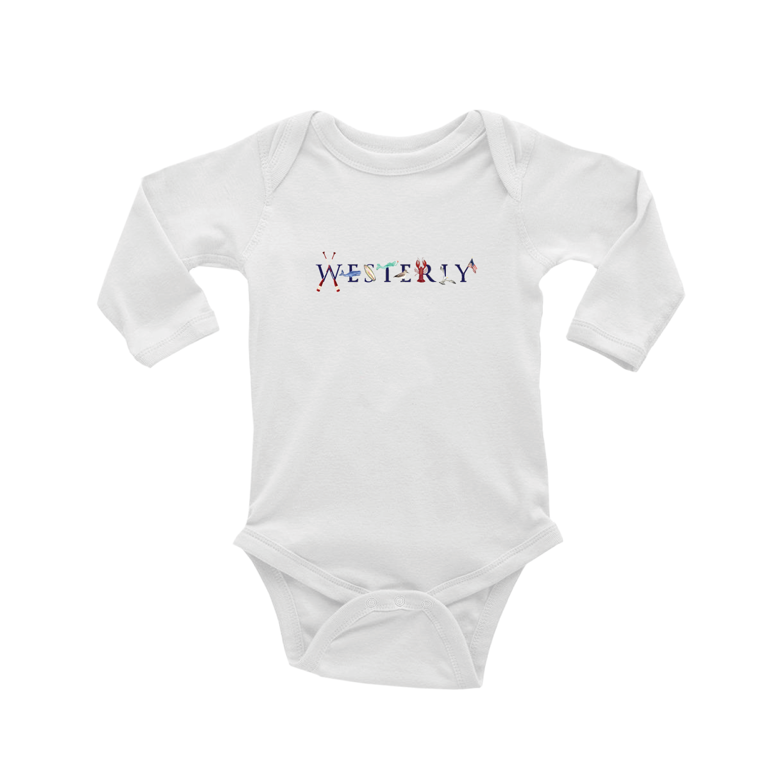 Westerly baby snap up long sleeve