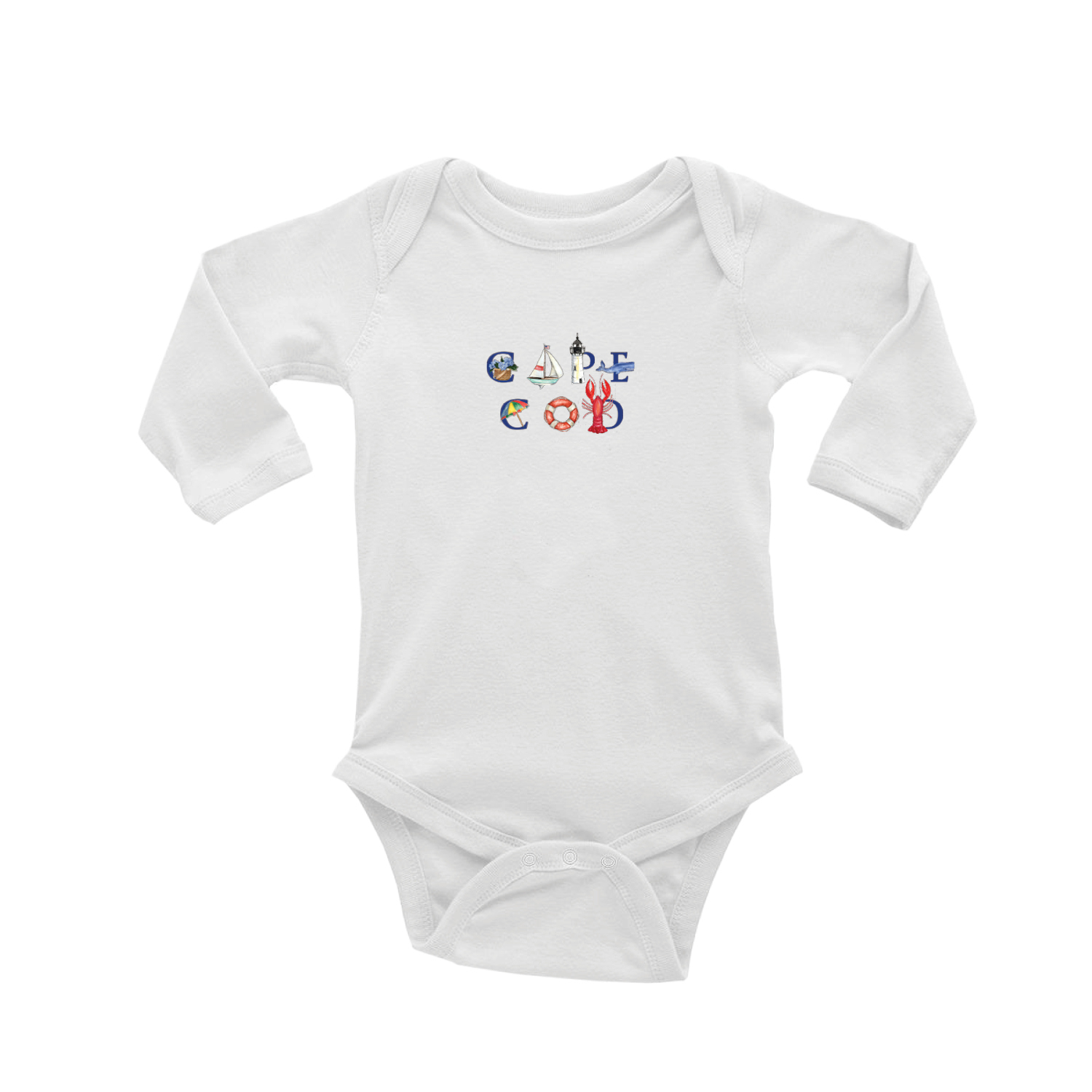 Cape Cod baby snap up long sleeve