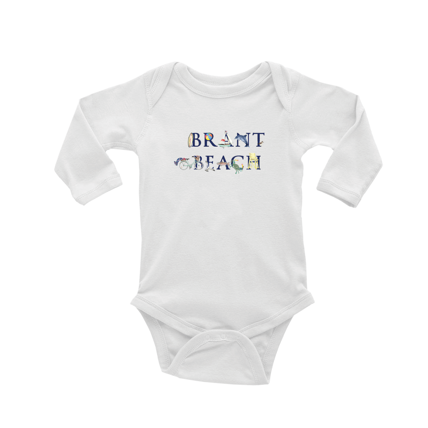 Brant Beach baby snap up long sleeve