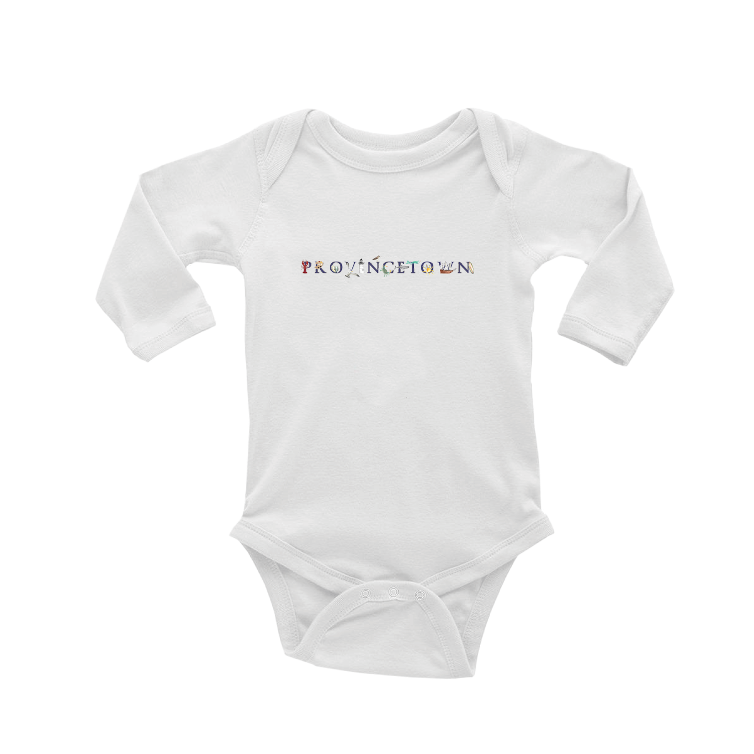 Provincetown baby snap up long sleeve