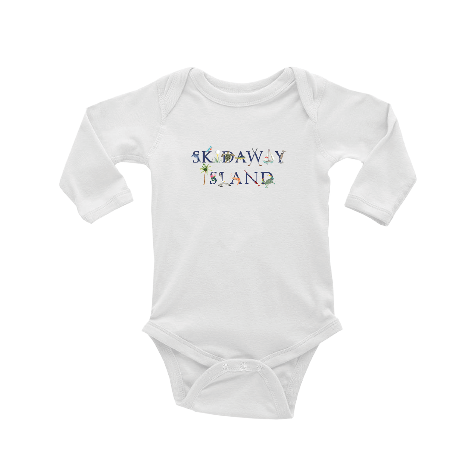 Skidaway Island baby snap up long sleeve