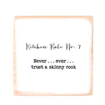 Kitchen rule no 7 square wood block