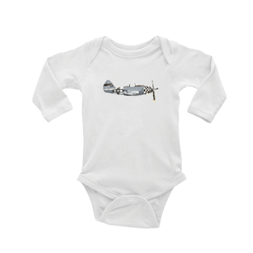 fighter plane baby snap up long sleeve