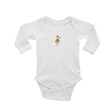 monkey baby snap up long sleeve