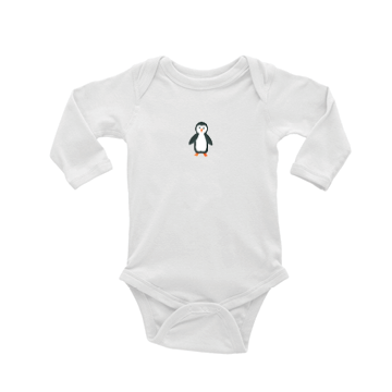penguin baby snap up long sleeve