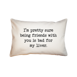 bad liver  small accent pillow