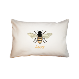 bee happy  small accent pillow