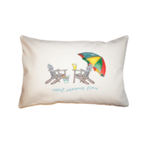 two chairs summer  small accent pillow