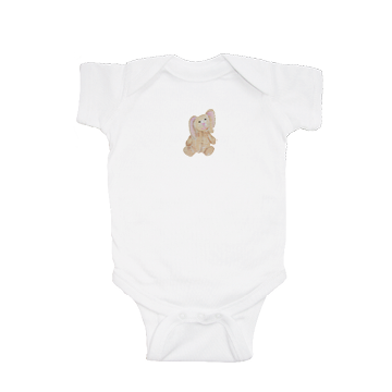 toy bunny baby snap up short sleeve