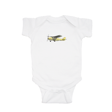 yellow airplane baby snap up short sleeve