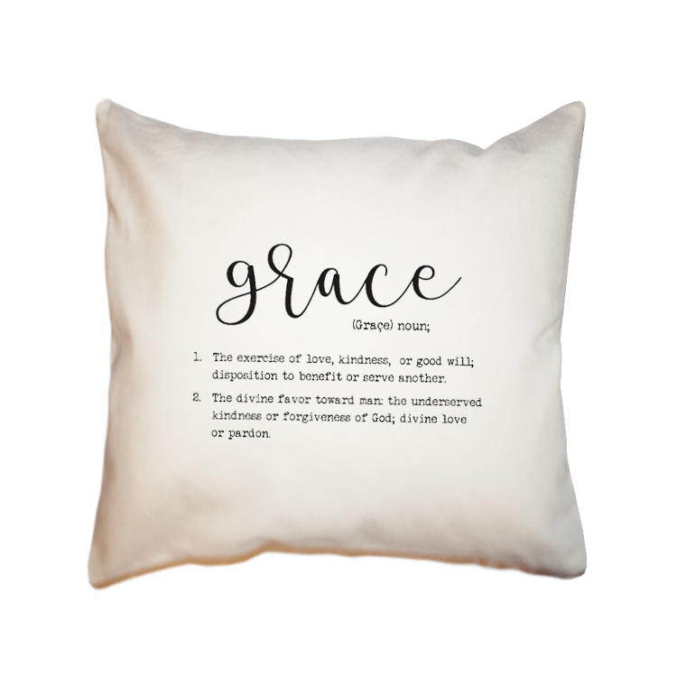 Grace (noun) square pillow