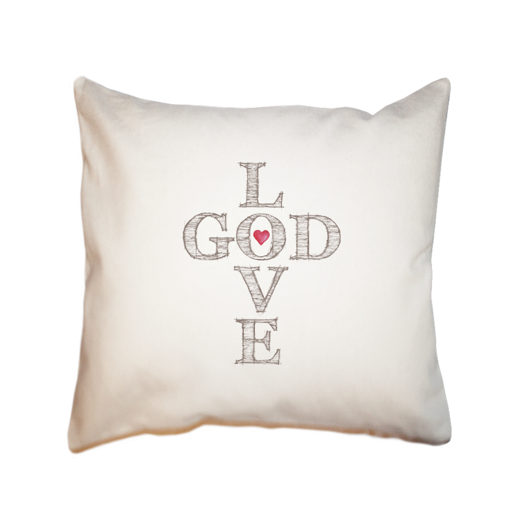 God Cross square pillow