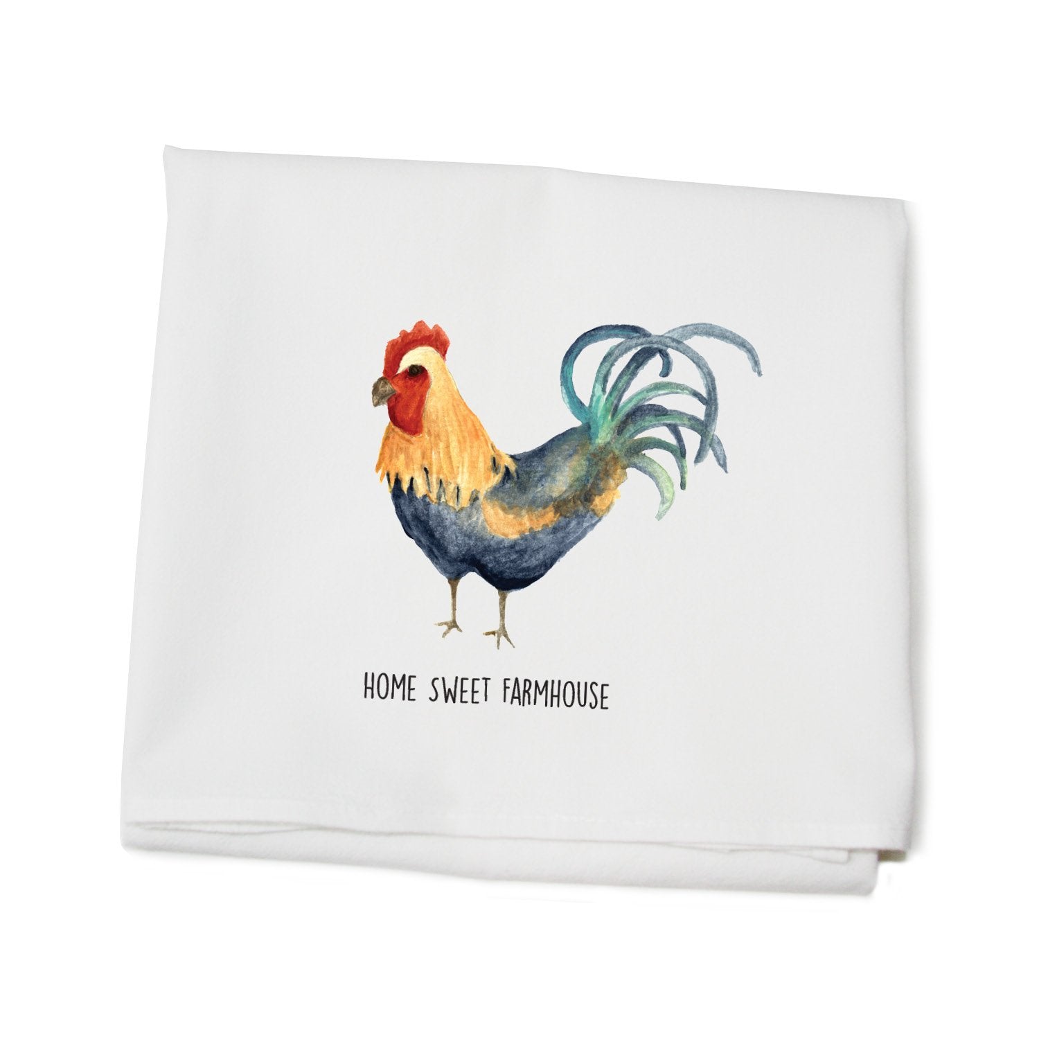 rooster farmhouse flour sack towel