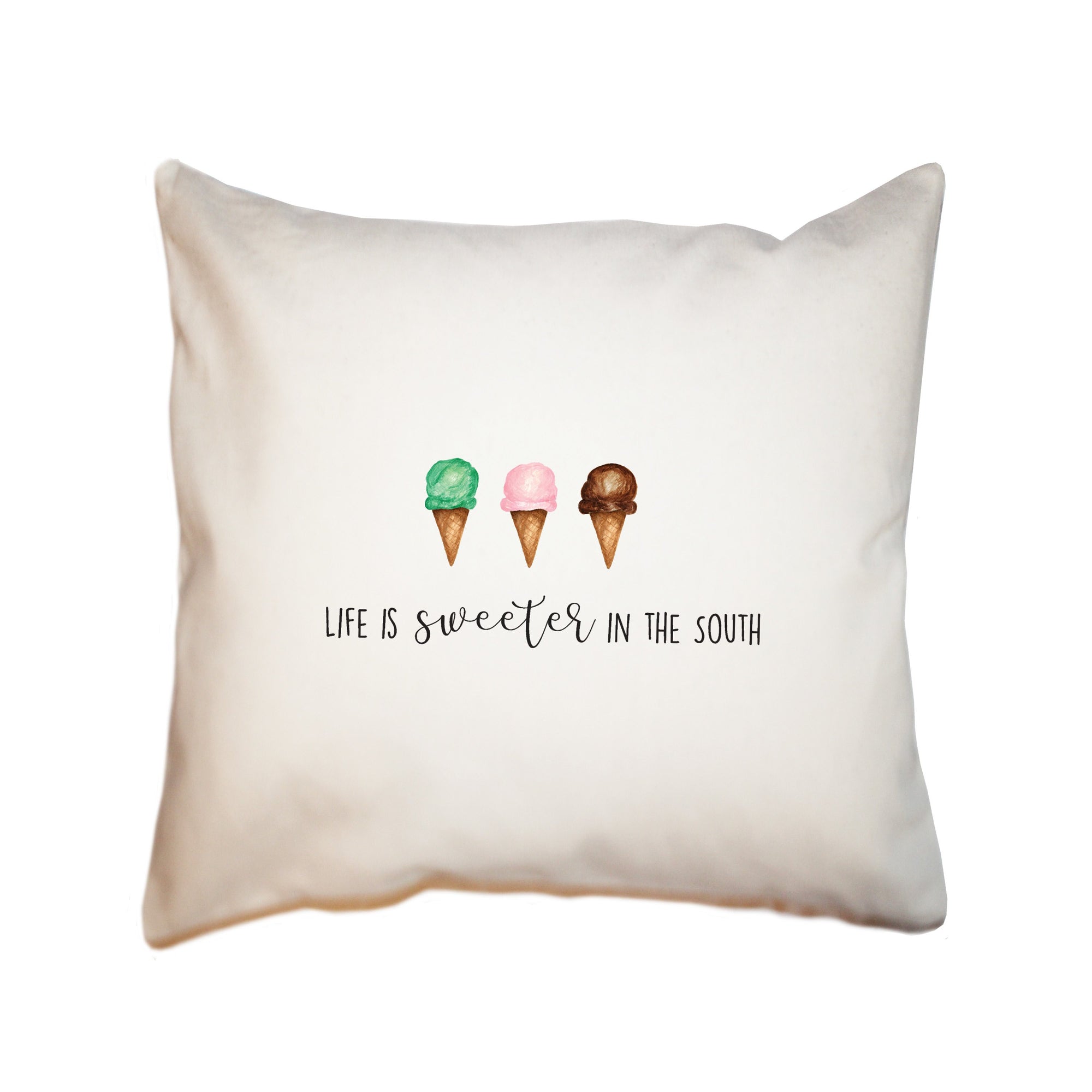 life is sweetest square pillow