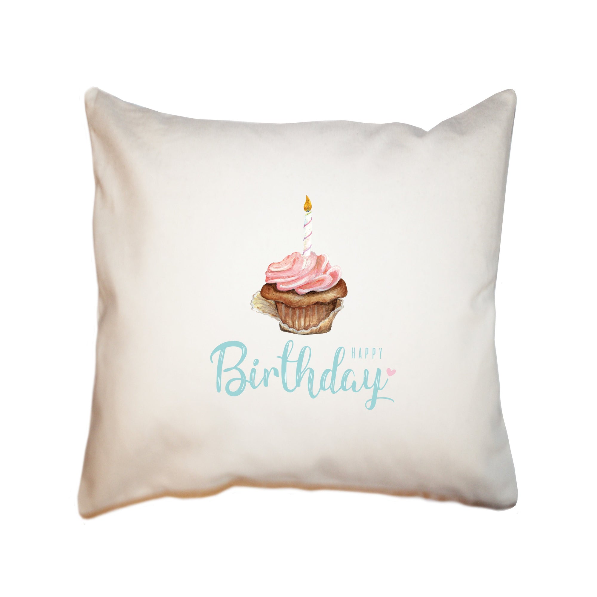 happy birthday square pillow