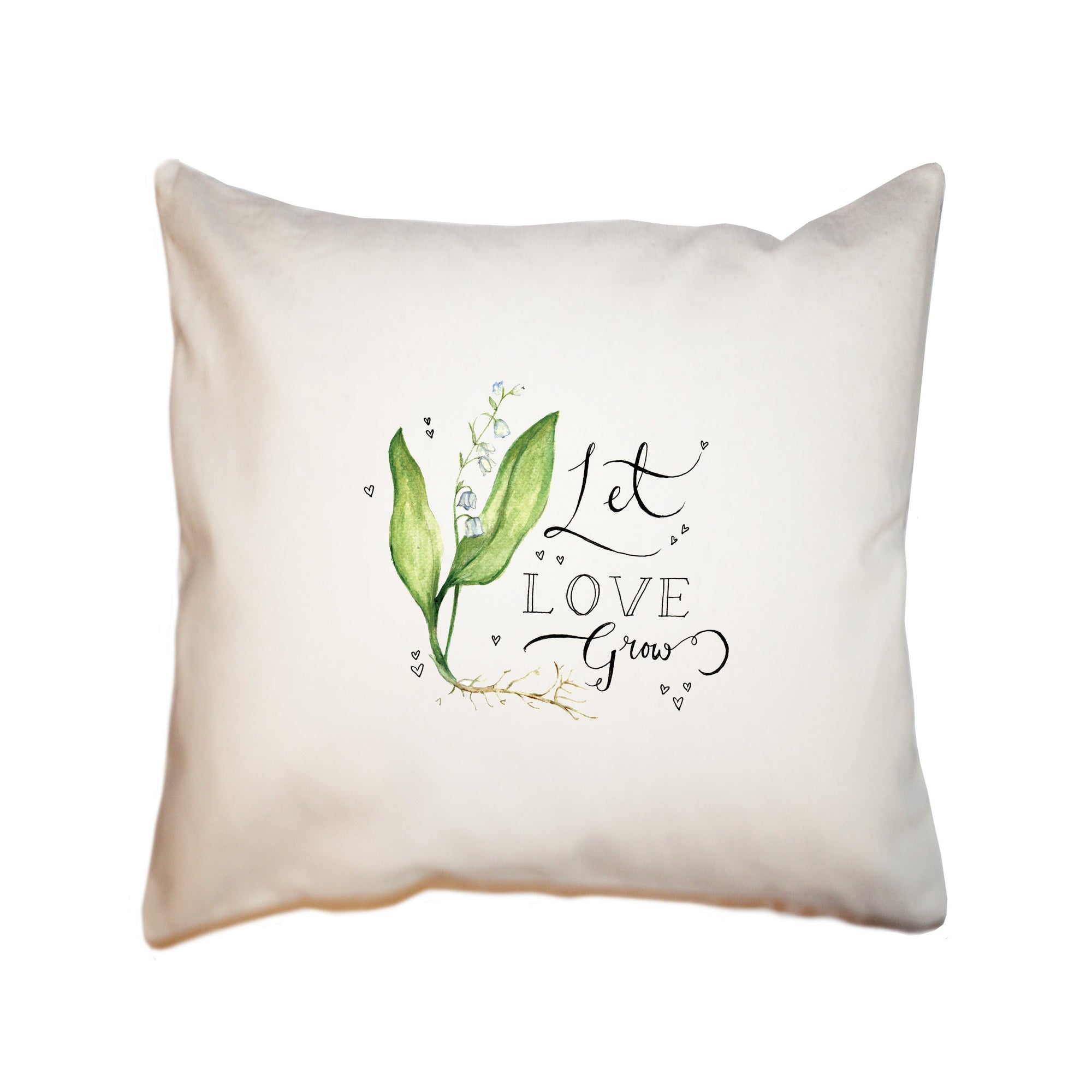 love grows square pillow