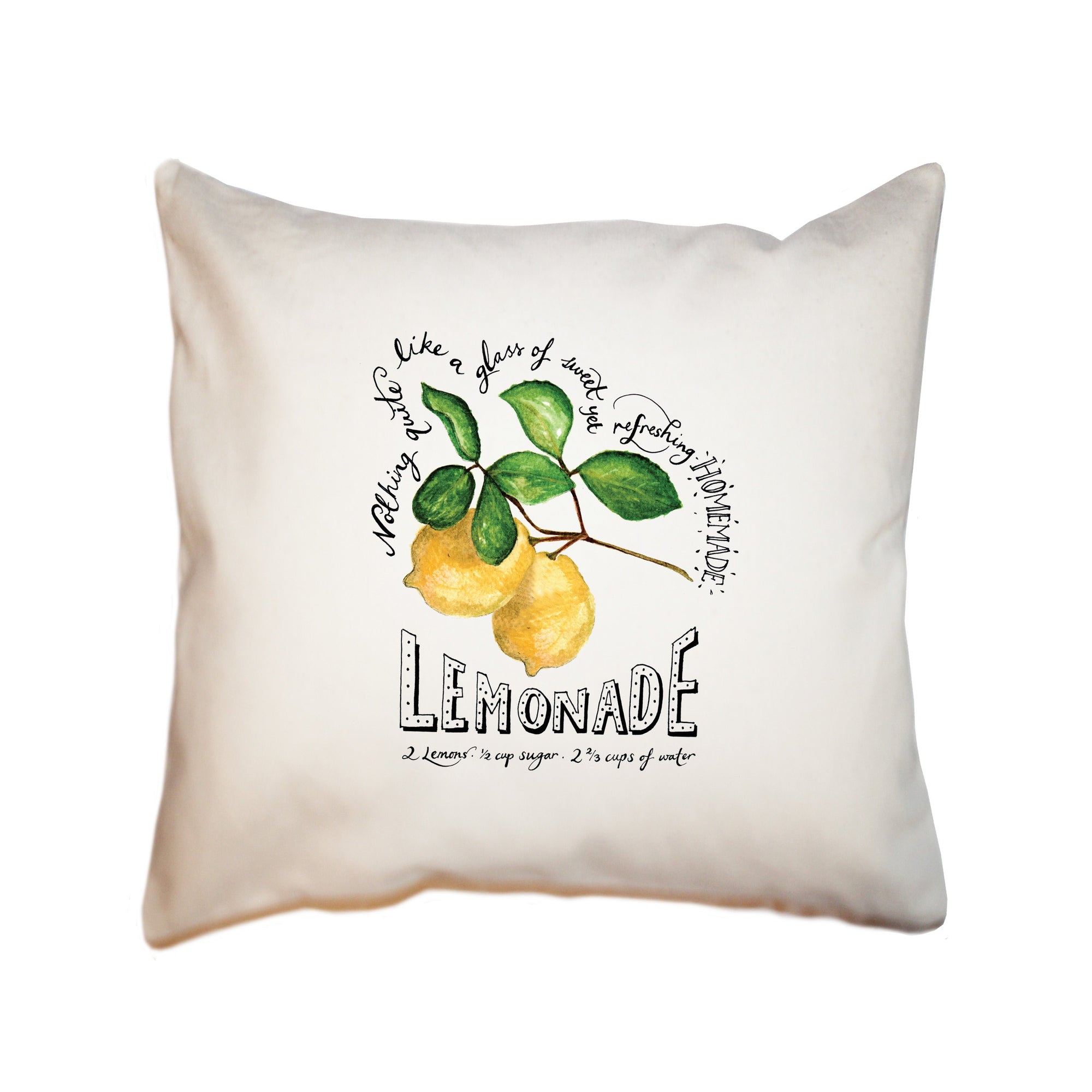 lemonade recipe square pillow