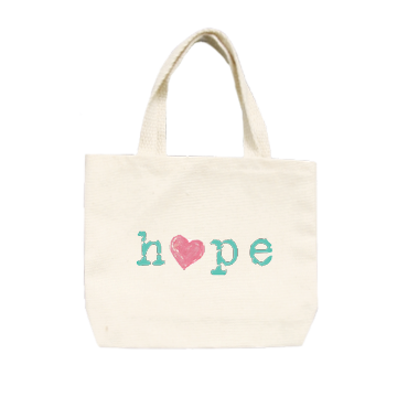 hope with heart small tote