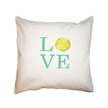love tennis square pillow