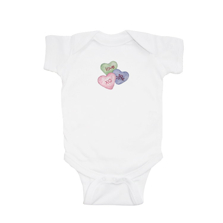 sweet hearts candy baby snap up short sleeve